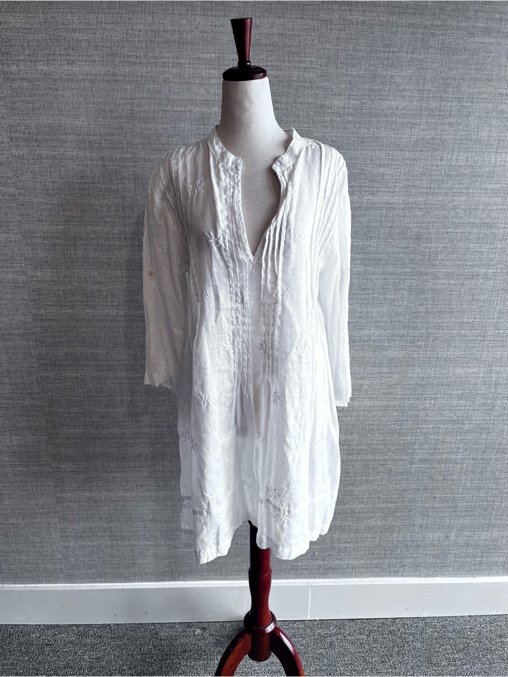 CP SHADES White Linen Dress Size Small